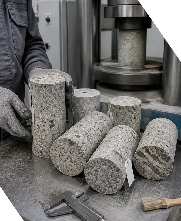 Испытание кернов бетона с определением прочности в Екатеринбурге
